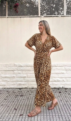 VESTIDO IMPERIO LARGO ANIMAL PRINT ART 460 - tienda online