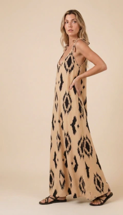 VESTIDO SOLERO ESCOTE V ESTAMPADO ART 283 - tienda online