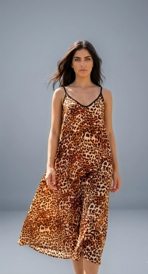 Imagen de Vestido Volados Animal Print ART 355