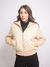 BOMBER ROMBO TEJIDO BEIGE COD - 211