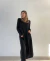 VESTIDO ESCOTE V NEGRO LISO ART 518 - comprar online