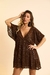 VESTIDO CORTO ROMA LENTEJUELAS MARRON - ART 471 - Al Aniz 