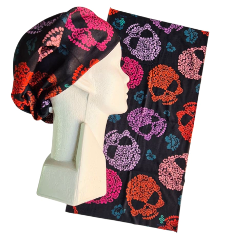 Calaveras de flores rosas y rojas - comprar en línea