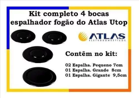 Kit Completo 4 Bocas Espalhador Fogão Do Atlas Utop Oferta