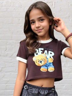 Blusa Cropped Urso - comprar online