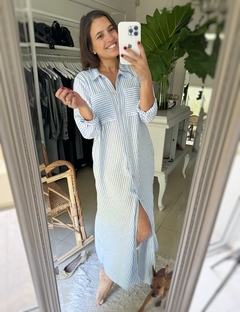 Vestido Edgardo Celeste - comprar online