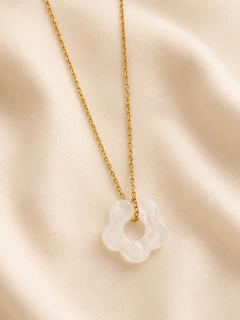 Imagen de CONJUNTO FLORÓN WHITE - ACERO DORADO