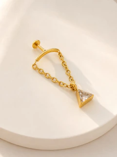 ARO PIERCING TRIANGLE - ACERO DORADO - tienda online