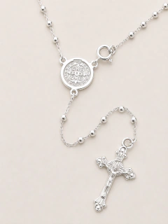 CADENA ROSARIO BENITO 3MM - PLATA - tienda online