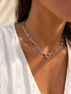 Imagen de CADENA LONG CHAIN CON MARINERO - PLATA