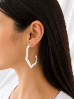 ARO HEKSAGON - ACERO BLANCO - comprar online