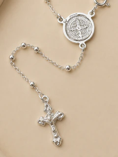 CADENA ROSARIO BENITO 2MM - PLATA - tienda online