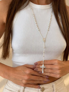 CONJUNTO ROSARIO 0,2 CM - ACERO BLANCO - comprar online