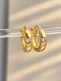 ARGOLLAS MINI LOVE 1,6 CM - ENCHAPADO - Hosanna Joyas