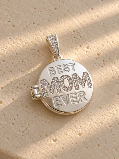 DIJE RELICARIO BEST MOM EVER - PLATA