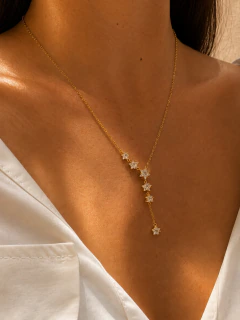 CORBATERO STAR CUBIC - ACERO DORADO