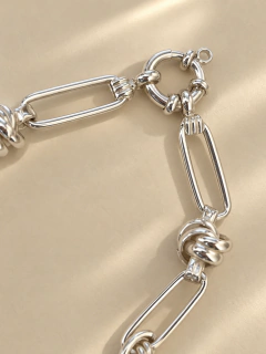 PULSERA LONG CHAIN NUDITO CON MARINERO - PLATA - tienda online