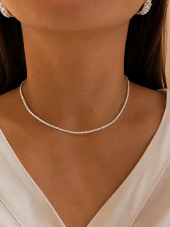 CADENA TORZADA - ACERO BLANCO - Hosanna Joyas
