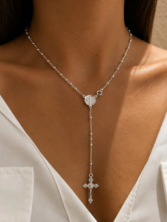 CADENA ROSARIO BENITO 3MM - PLATA - comprar online