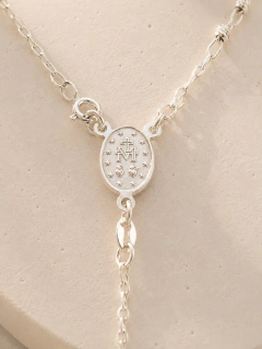 CADENA ROSARIO VIRGEN 2MM - PLATA - tienda online
