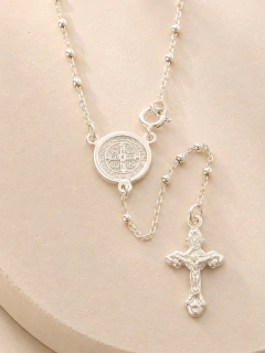 CADENA ROSARIO BENITO 1MM - PLATA - tienda online