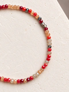 PULSERA ROXI FINA COLORS - PLATA - Hosanna Joyas
