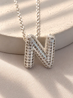 CONJUNTO BIG INICIAL BRILLO - ACERO BLANCO - Hosanna Joyas