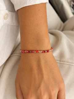 PULSERA ROXI FINA COLORS - PLATA - comprar online