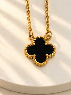 CONJUNTO VAN CLEEF BLACK - ACERO DORADO - comprar online