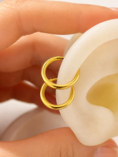 ARGOLLA FALSO PIERCING MUNA - ACERO DORADO - comprar online