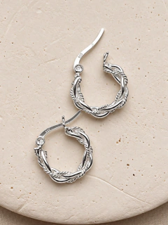 ARGOLLAS TRENZIR 1,6 CM - PLATA - Hosanna Joyas
