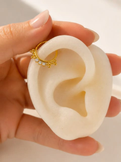 ARGOLLA SOLITARIA GALIA 1,2 CM - ACERO DORADO - comprar online