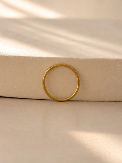 ARGOLLA SOLITARIA LISI 1,2 CM - ACERO DORADO
