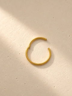 ARGOLLA SOLITARIA LISI 1,2 CM - ACERO DORADO en internet