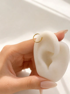 ARGOLLA SOLITARIA LISI 1,2 CM - ACERO DORADO - Hosanna Joyas