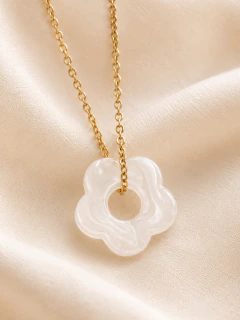 CONJUNTO FLORÓN WHITE - ACERO DORADO - tienda online