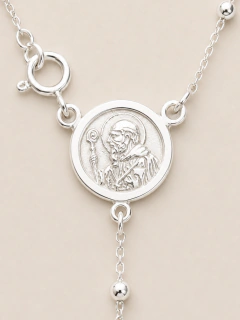 CADENA ROSARIO BENITO 3MM - PLATA - Hosanna Joyas