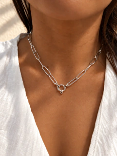 CADENA LONG CHAIN CON MARINERO - PLATA