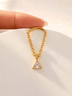 ARO PIERCING TRIANGLE - ACERO DORADO