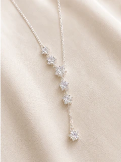 CORBATERO STAR CUBIC - ACERO BLANCO - Hosanna Joyas