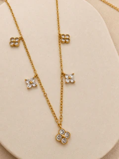 CONJUNTO MULTI VAN CLEFF - ACERO DORADO - Hosanna Joyas