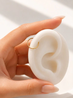 ARGOLLA SOLITARIA LISI 1,2 CM - ACERO DORADO - comprar online