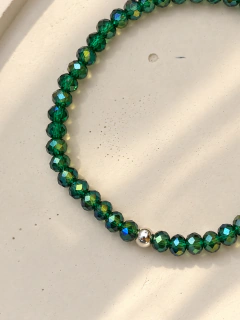 PULSERA ROXI ELASTIZADA BOLITA - PLATA - comprar online