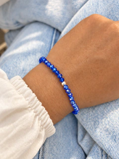 PULSERA ROXI ELASTIZADA BOLITA - PLATA - Hosanna Joyas