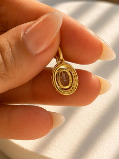 DIJE OVALADO CUBIC - ENCHAPADO - comprar online