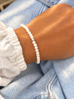 PULSERA ROXI ELASTIZADA BOLITA - PLATA - Hosanna Joyas