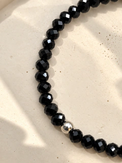 PULSERA ROXI ELASTIZADA BOLITA - PLATA - tienda online