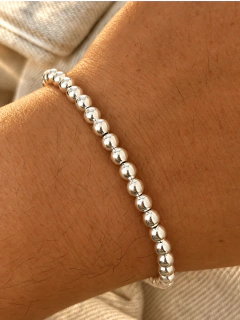 PULSERA MINI BALLS CON MARINERO - PLATA - Hosanna Joyas
