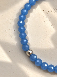 Imagen de PULSERA ROXI ELASTIZADA BOLITA - PLATA