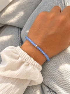 PULSERA ROXI ELASTIZADA BOLITA - PLATA - tienda online